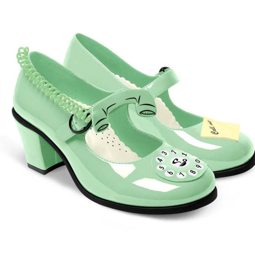 Chocolatics Mid heels call me in mint. Women’s Mary Jane pump new in box